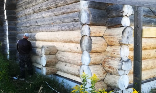Шлифовка деревянного дома